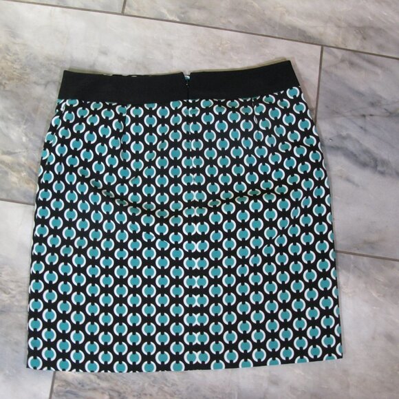 WORTHINGTON Teal/Black Patterned Skirt Size 10 - Picture 4 of 5